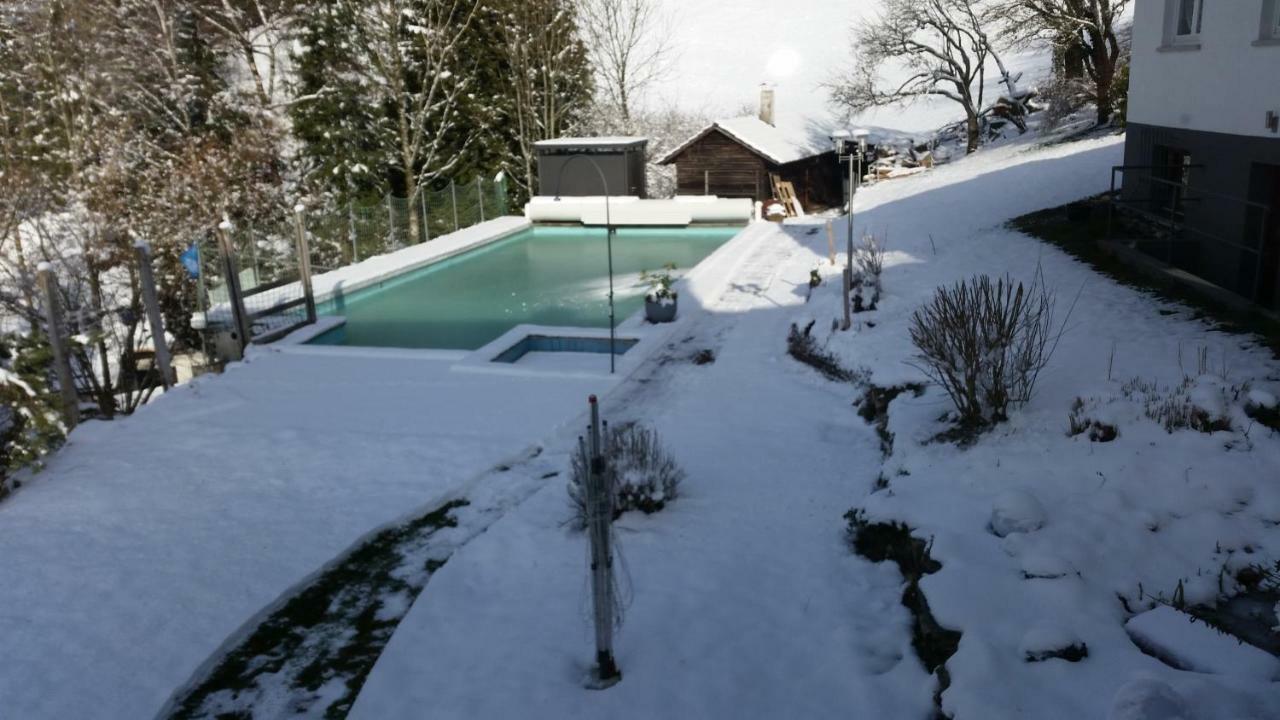 Traumhafte Ferienwohnung Mit Pool Штайнен Экстерьер фото
